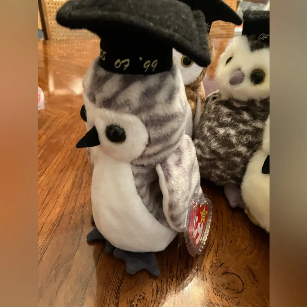 Lot of 6 graduation owls Ty Beanie Babies. Pet free and smoke free home. - Picture 6 of 8